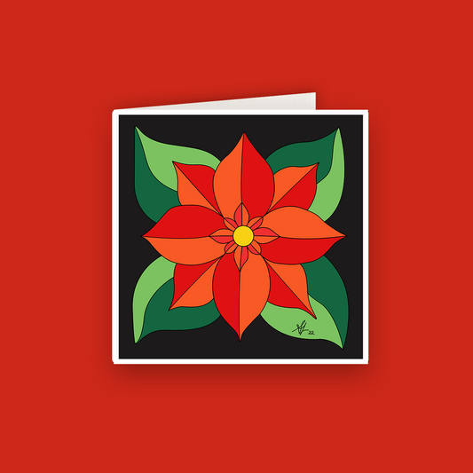 Six Christmas Cards, Poinsettia