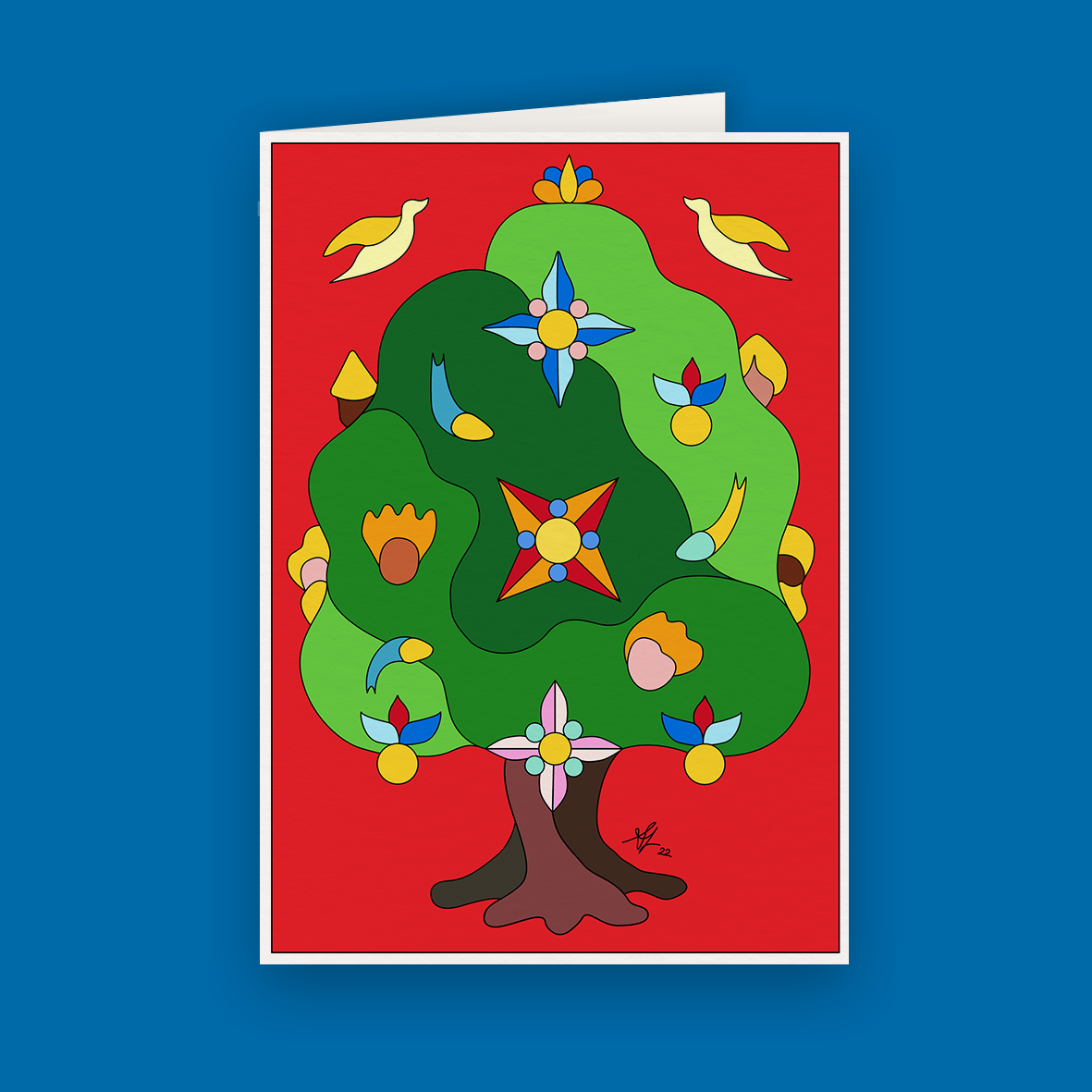 Six Christmas Cards, Festive Tree